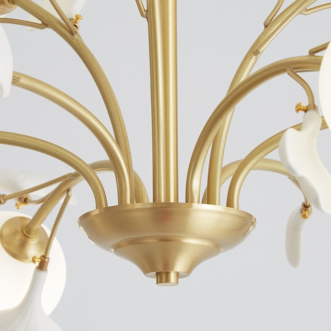 LED Brass Simple Luxury Style Modern Chandelier Pendant Light
