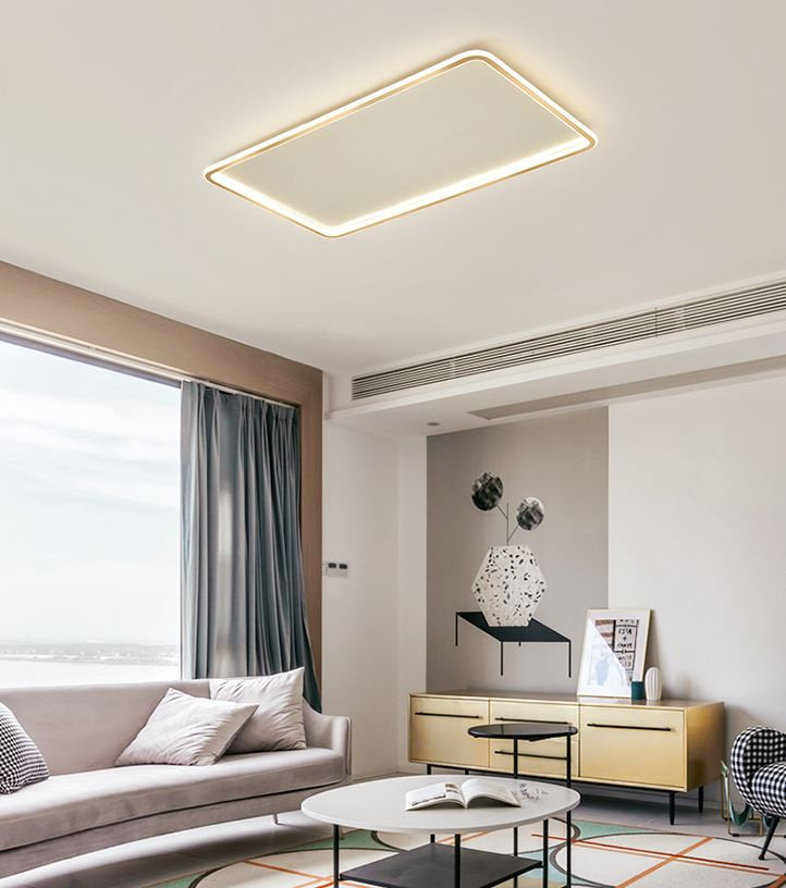 LED Gold Minimalism Theme for Three Bedrooms Flat