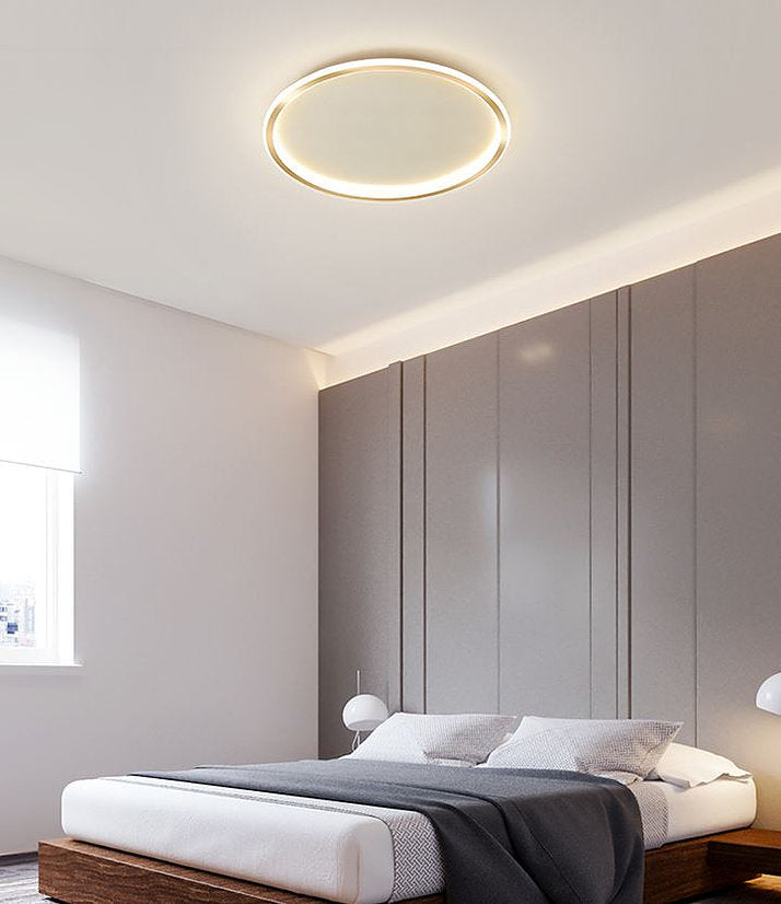 LED Gold Minimalism Theme for Three Bedrooms Flat