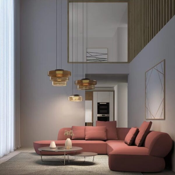 Averin Futuristic Mist Ring Pendant Light