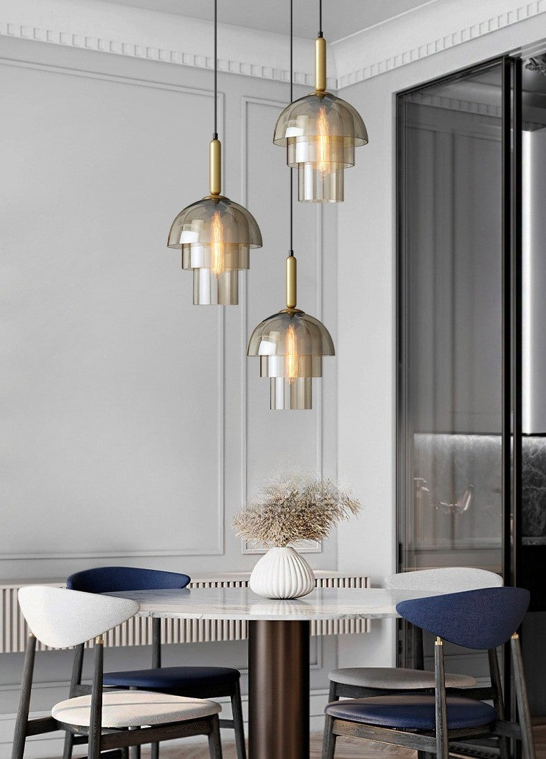 Thenvor Amber Mist Pendant Light