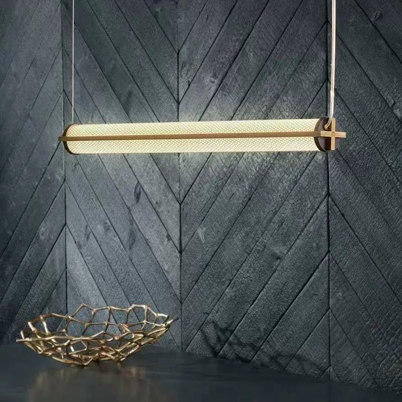 Jaraldin Modern Lux Metal Grill Linear Pendant Lamp