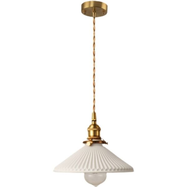 Elvryn Ceramic Rib Pendant Light