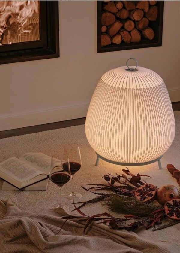 Hinnori Knitted Fabric Shade Floor Lamp