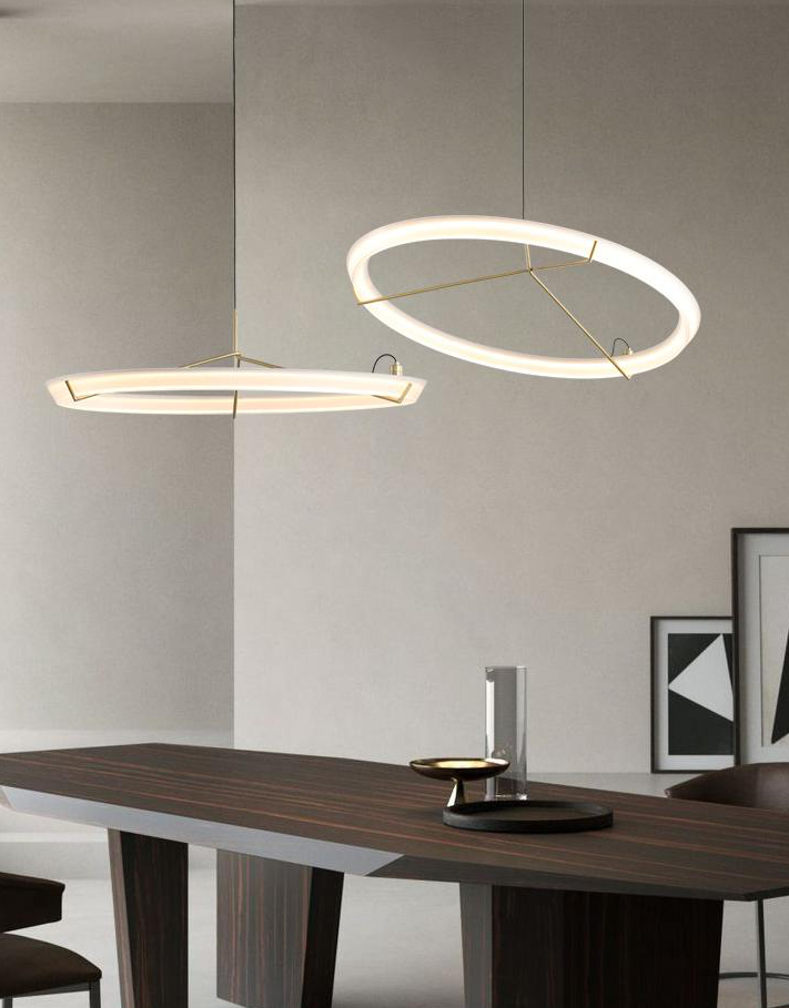 Vigga Suspended Sculptural Ring Pendant Light