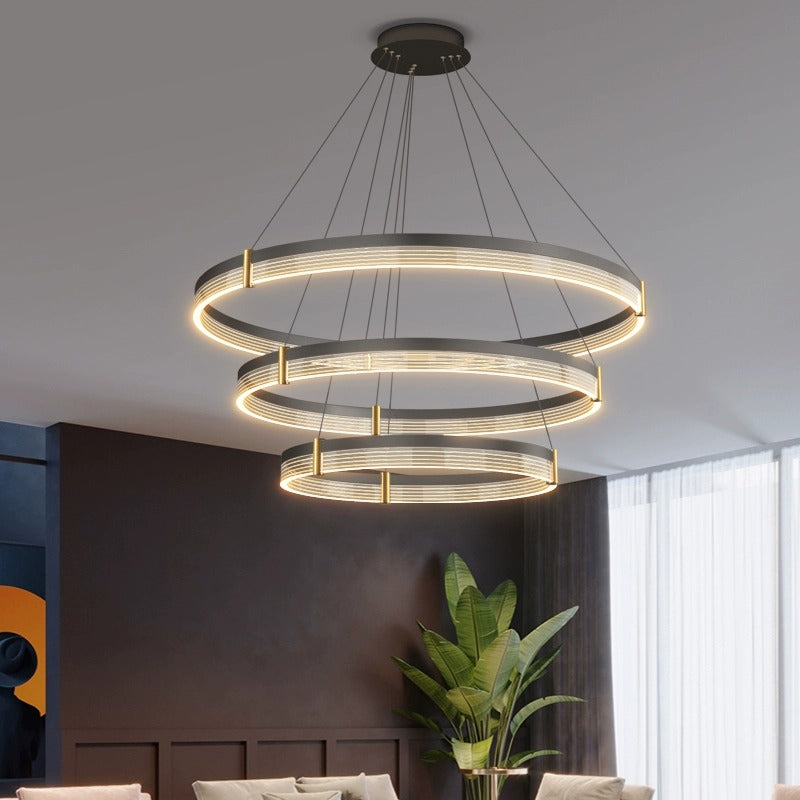 Sigrid Halo Tiered Ring Pendant Light
