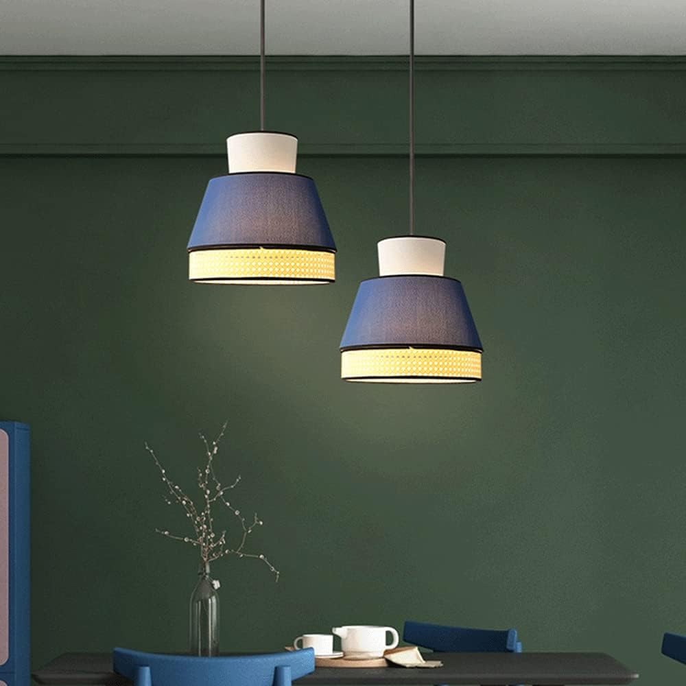 Krestenno Rattan and Cloth Triple Tier Pendant Lamp