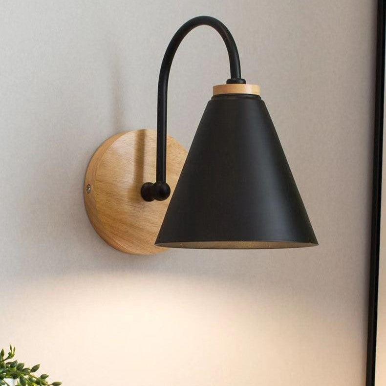 Malrik Scandinavian Cone Curve Wall Light