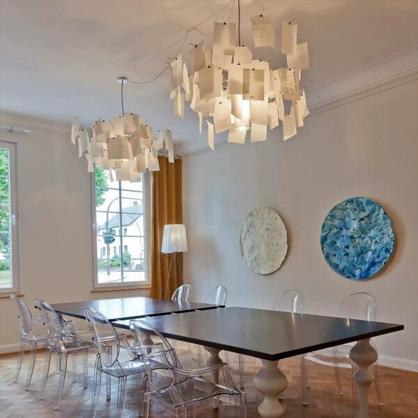 Zelmer Artistic Paper Notes Frenzy Chandelier Light