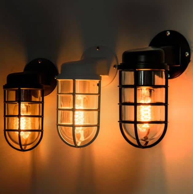 Mariniin Industrial Caged Wall Lamp