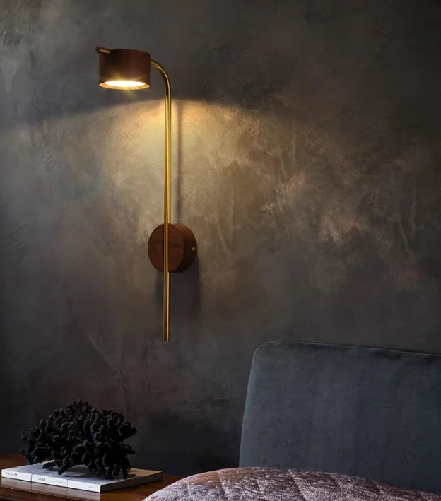 LED Wood Metal Wall Light