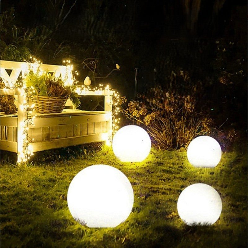 Luashoodom Round Globe Ball Outdoor Decorative Floor Lamp