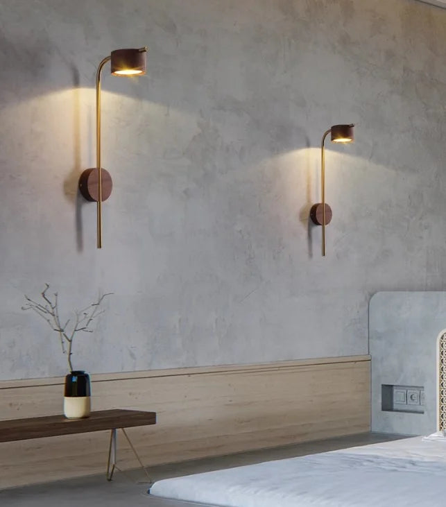LED Wood Metal Wall Light