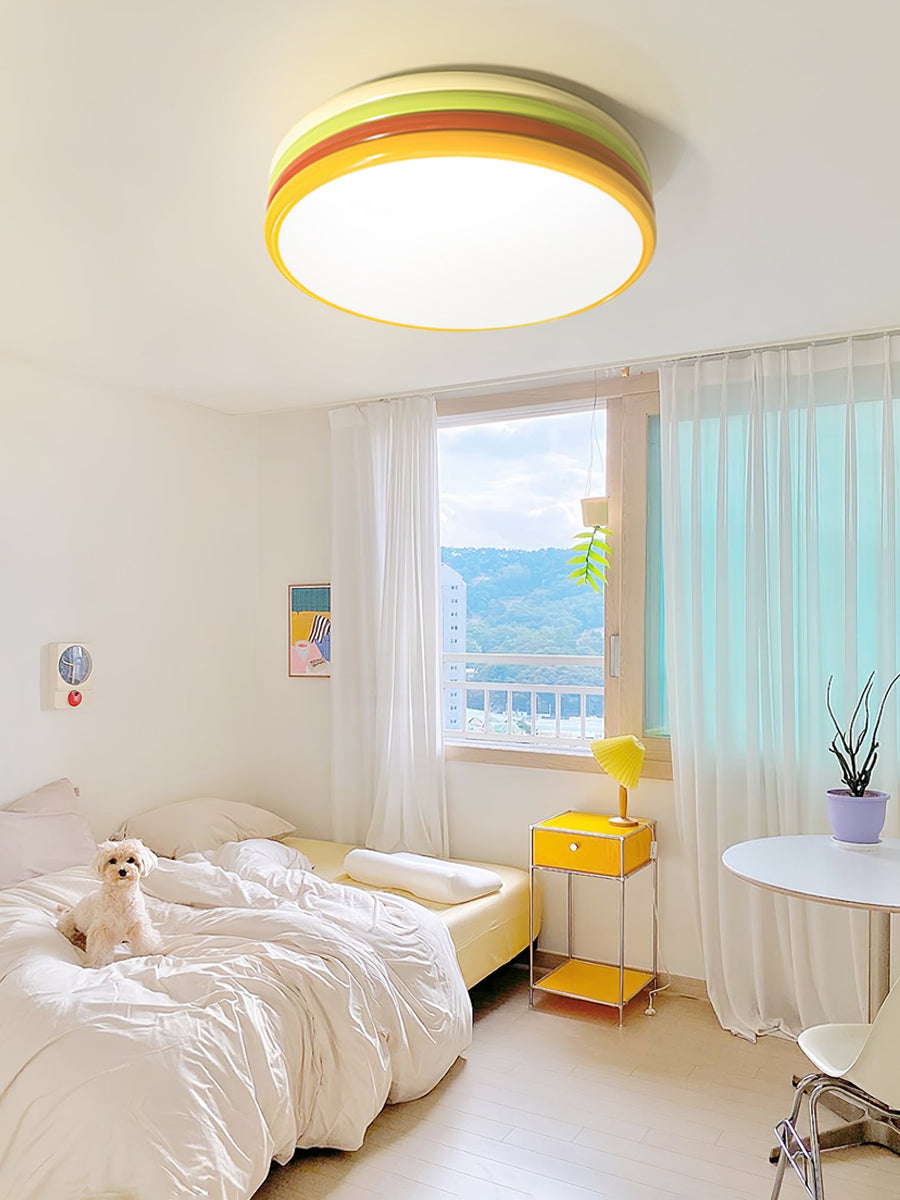 Yupizza Modern Colourful Ring Stacks Ceiling Lamp – Lightingshop