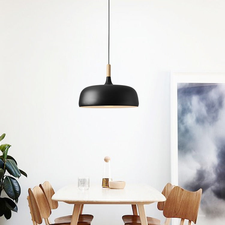Norvik Scandinavian Lid-Shade Pendant Light