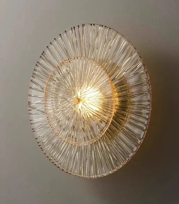 LED Double Layers Copper Glass Wall Light