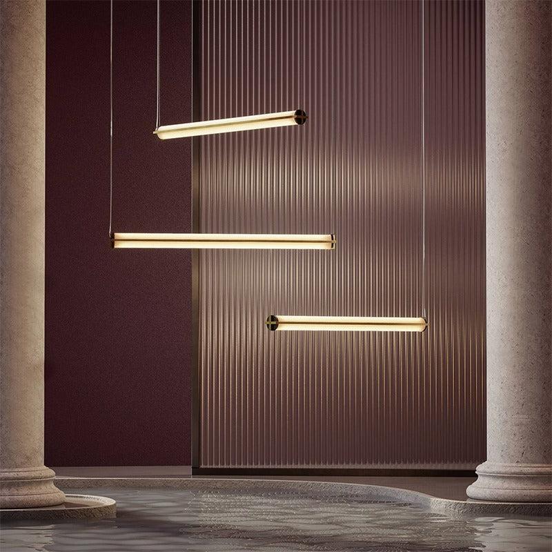 Jaraldin Modern Lux Metal Grill Linear Pendant Lamp