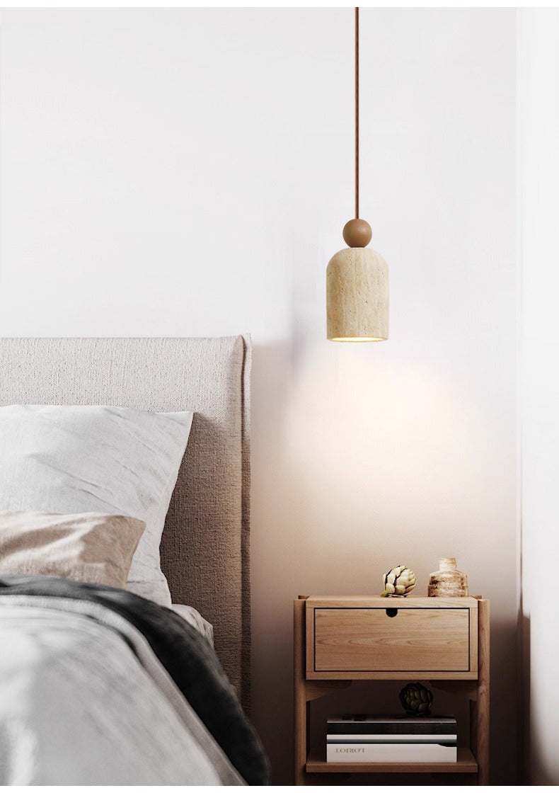 Tavira Stone Bell Pendant Light