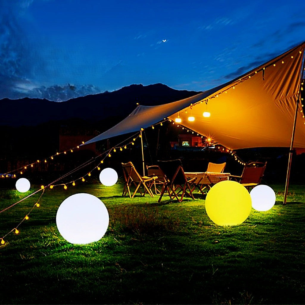 Luashoodom Round Globe Ball Outdoor Decorative Floor Lamp