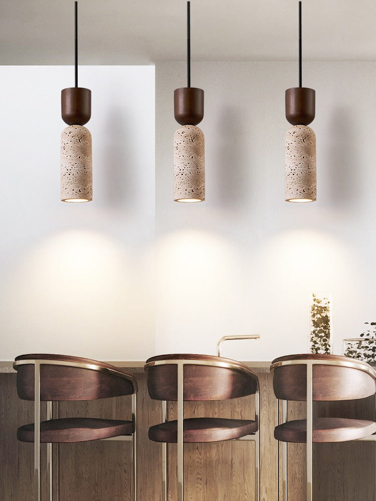 Caelun Stone Cylinder Pendant Light