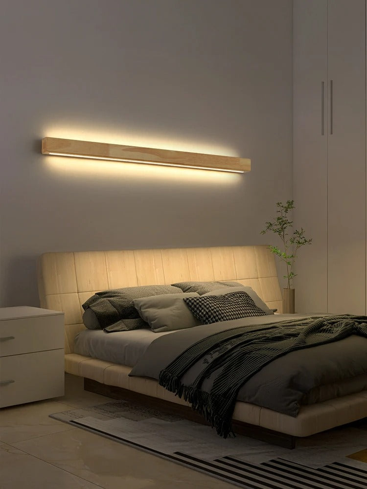 Absalomit Scandinavian Wooden Sleek Bar Wall Lamp