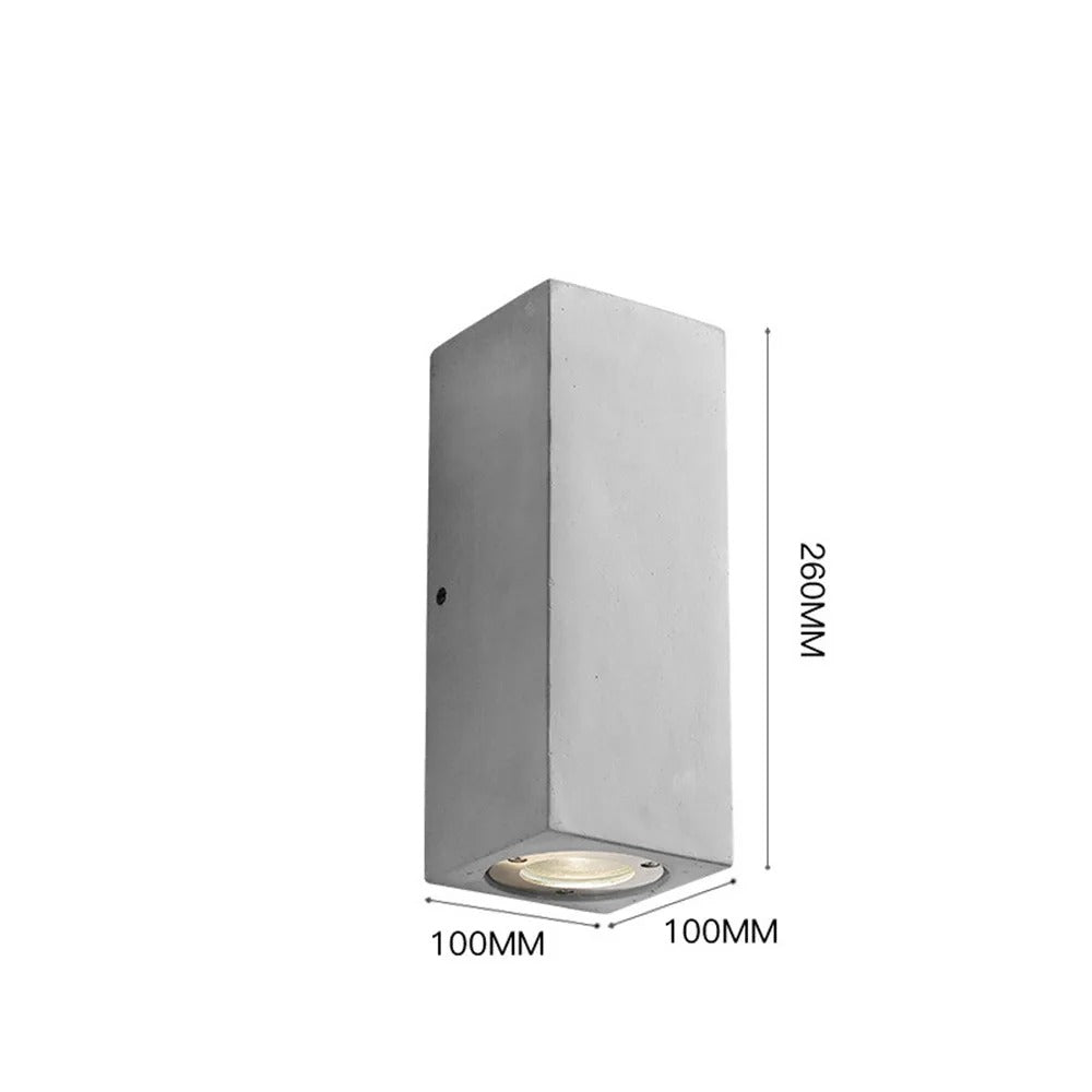 Ernarj Rectangular Twin Shine Cement Wall Lamp