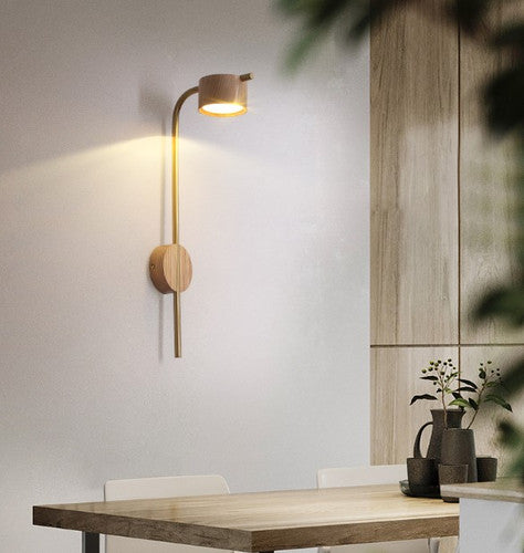LED Wood Metal Wall Light