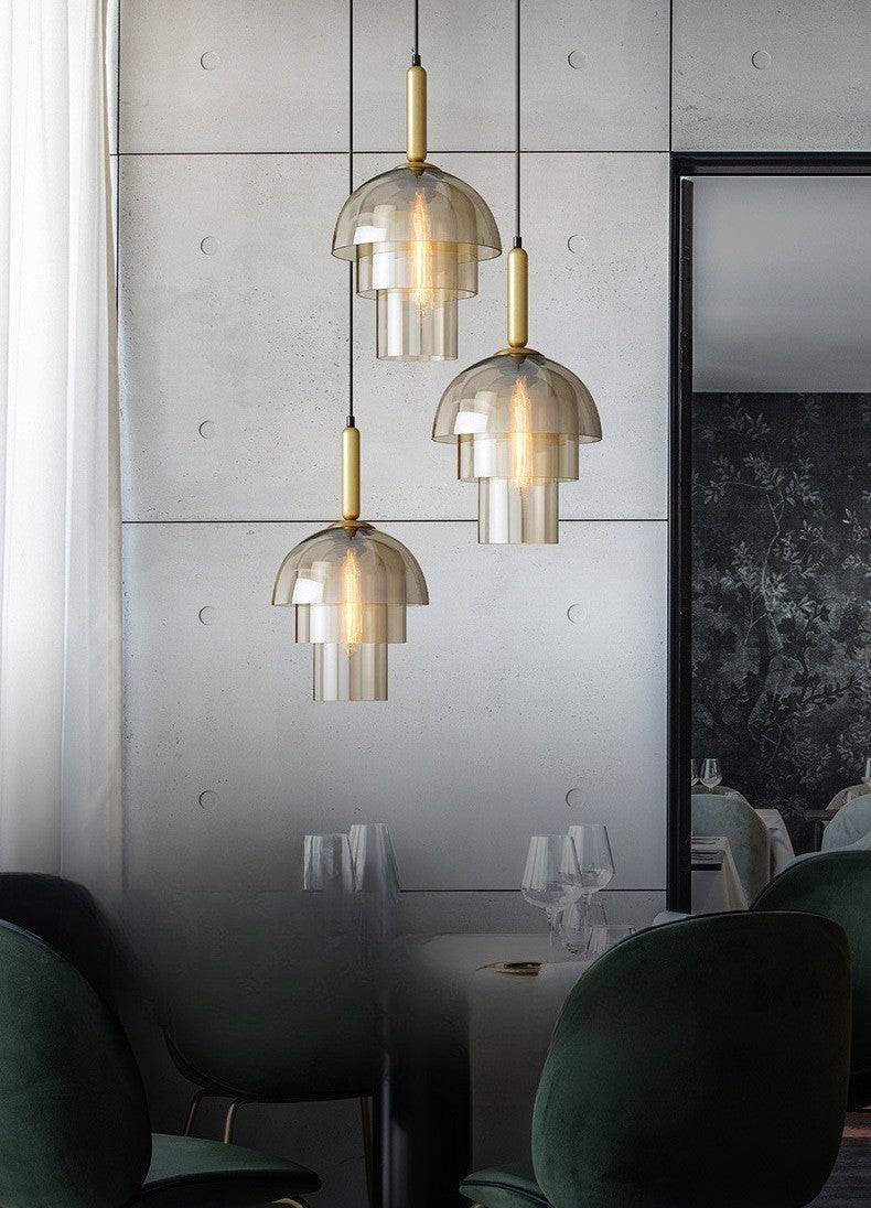 Thenvor Amber Mist Pendant Light