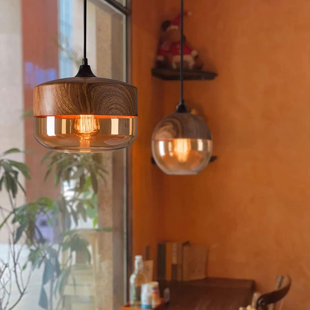 Emblari Scandinavian Glass Jar Pendant Lamp