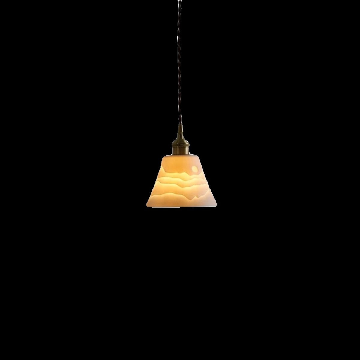 Elvryn Ceramic Rib Pendant Light