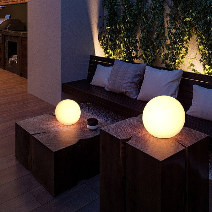 Luashoodom Round Globe Ball Outdoor Decorative Floor Lamp