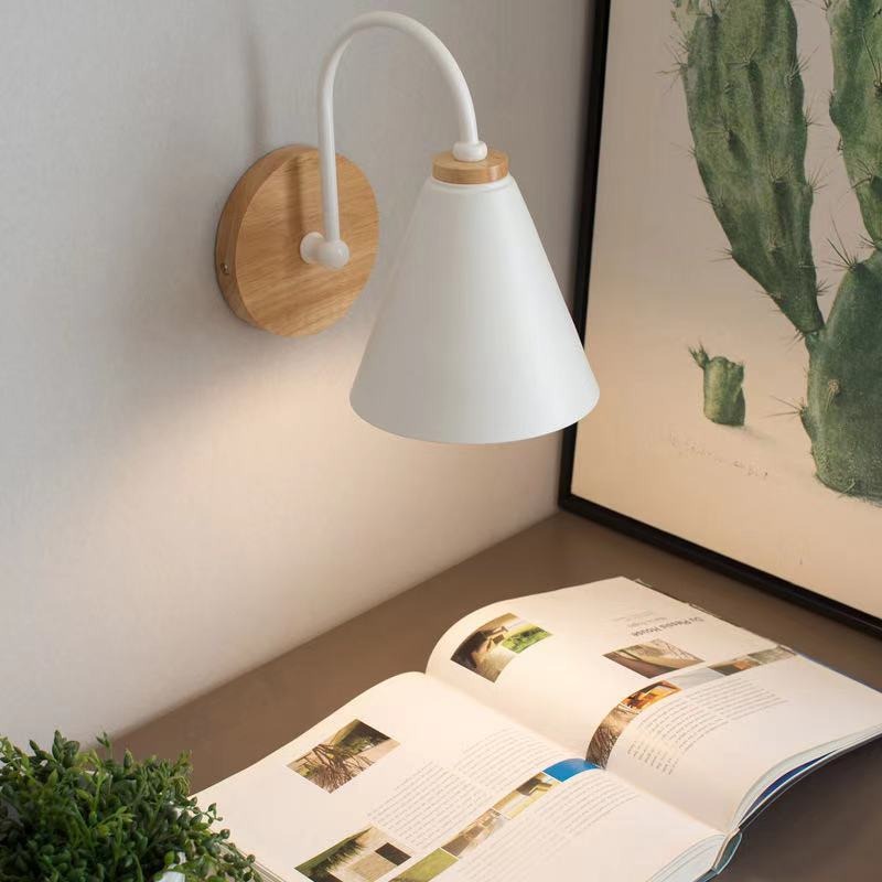 Malrik Scandinavian Cone Curve Wall Light