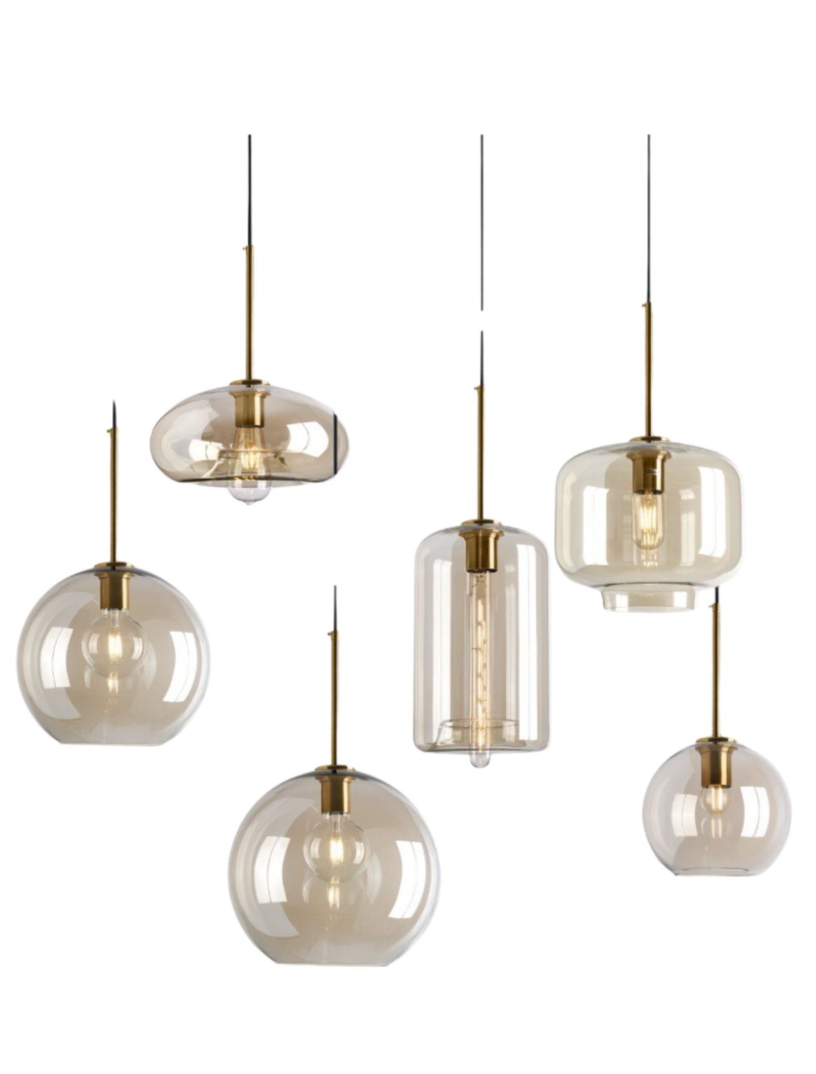 Orvex Brass Bubble Pendant Light