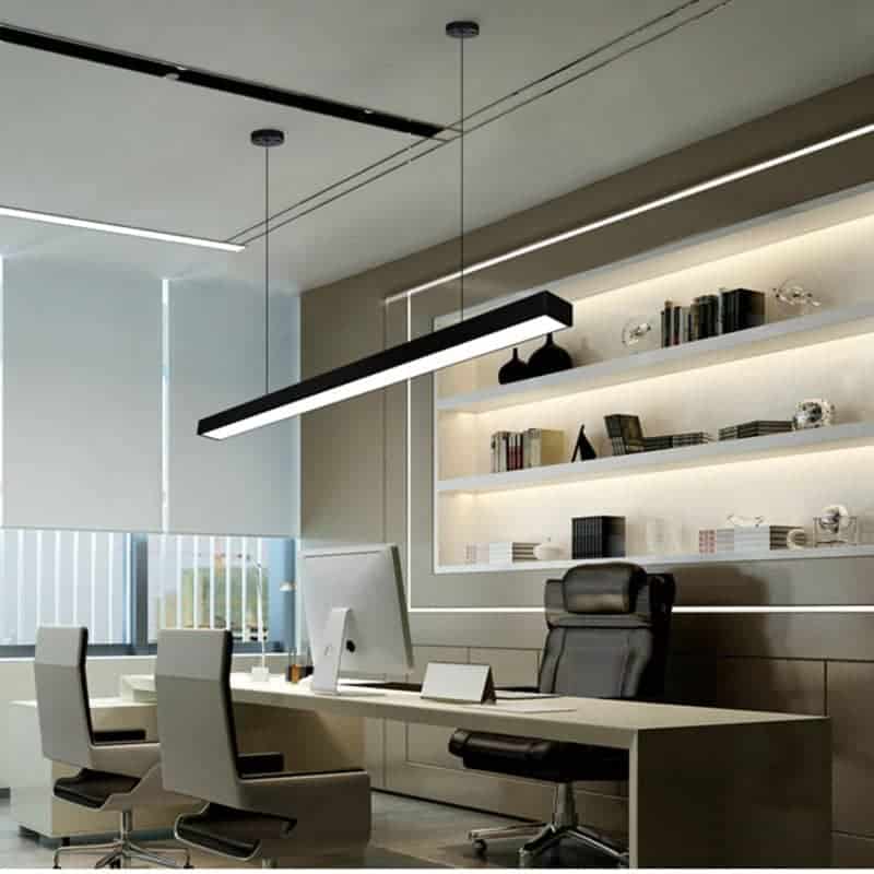 Recthan Anti-Glare Series Slim Rectangular Linear Hanging Lamp ...