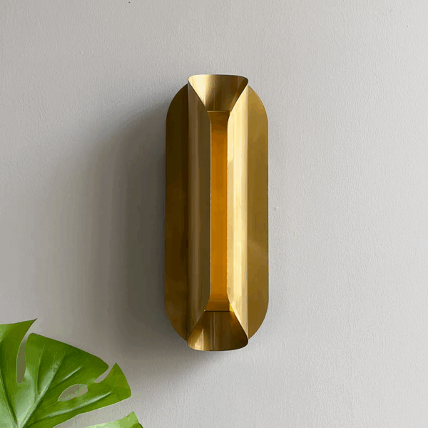 Prusunna Modern Sleek Folds Wall Light