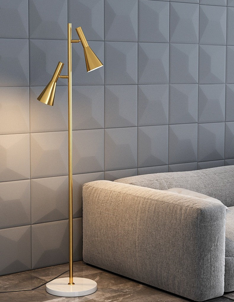 Zerath Modern Twin Cone Floor Lamp