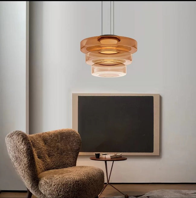 Averin Futuristic Mist Ring Pendant Light