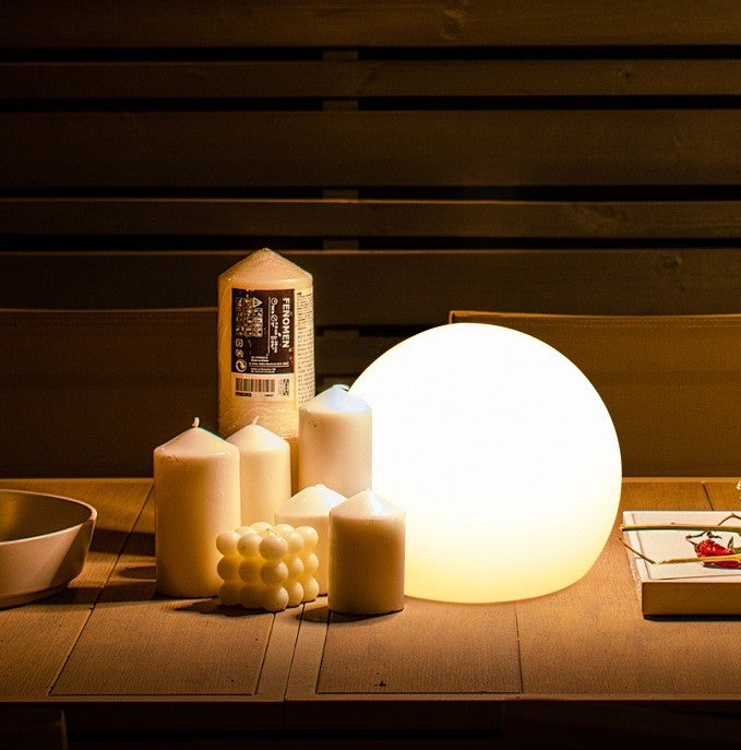 Luashoodom Round Globe Ball Outdoor Decorative Floor Lamp