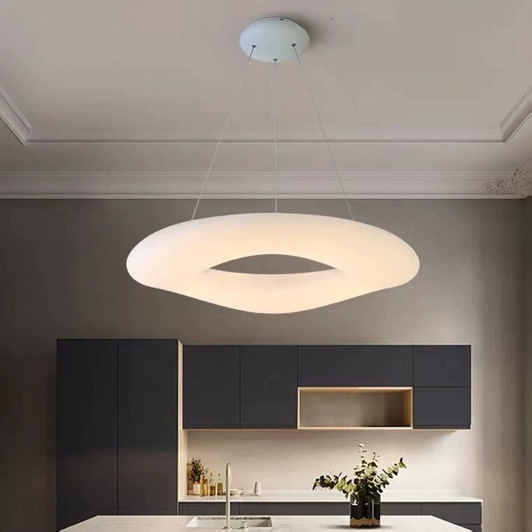 Cadurie Modern Organic Flow Ring Pendant Light