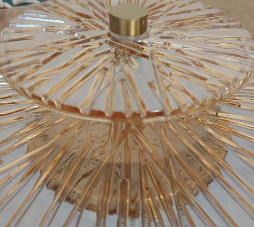 LED Double Layers Copper Glass Wall Light