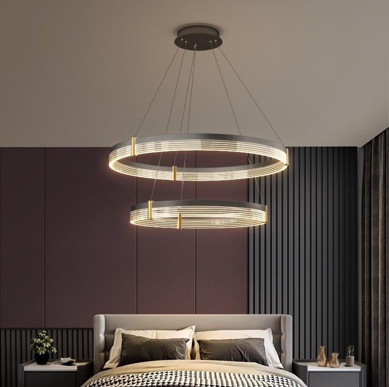 Sigrid Halo Tiered Ring Pendant Light