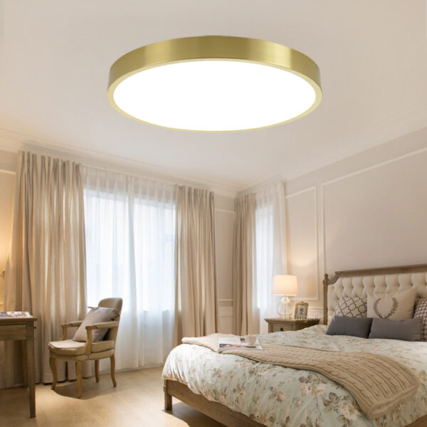 Gundanna Brass Slim Round Ceiling Light