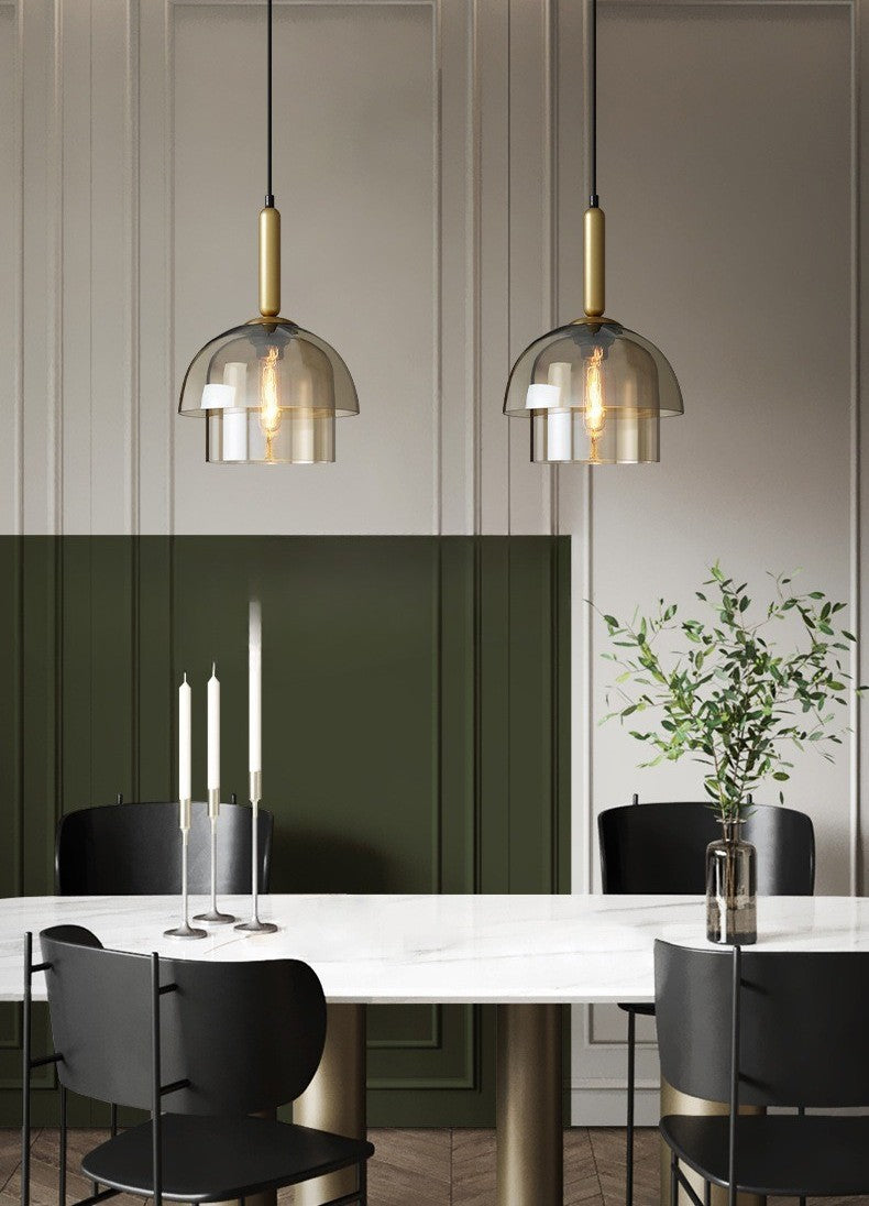 Thenvor Amber Mist Pendant Light