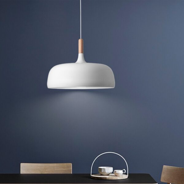 Norvik Scandinavian Lid-Shade Pendant Light