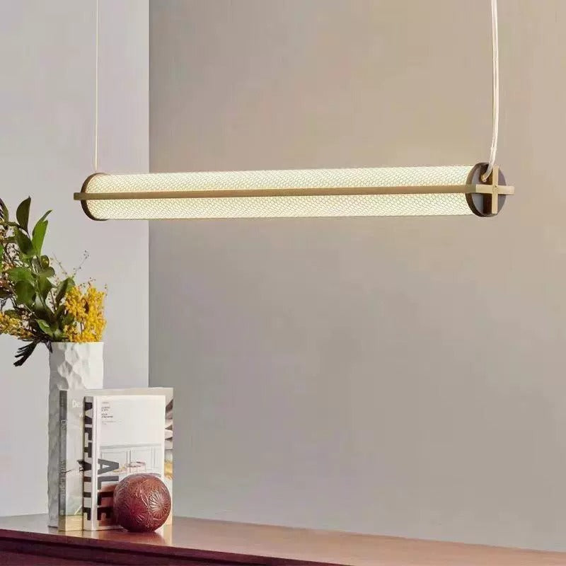 Jaraldin Modern Lux Metal Grill Linear Pendant Lamp
