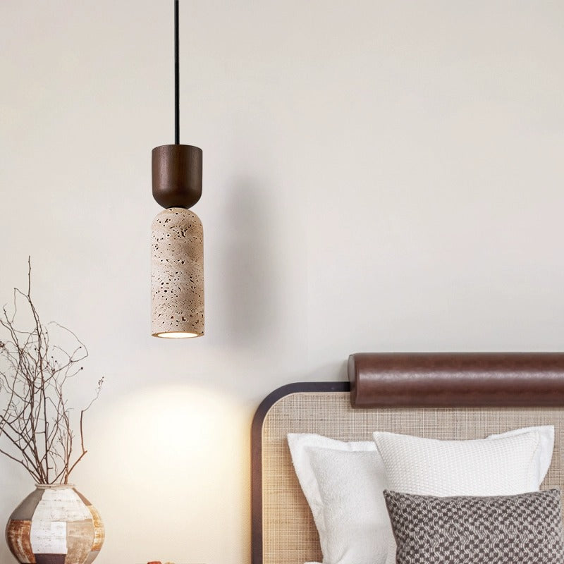 Caelun Stone Cylinder Pendant Light