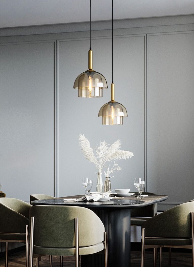 Thenvor Amber Mist Pendant Light