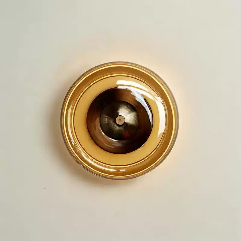 Tove Retro Brass Halo Wall Lamp