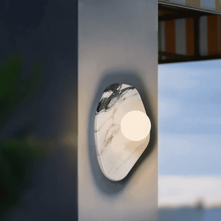 Pinparno Irregular Marble Stone Wall Light