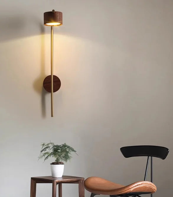LED Wood Metal Wall Light